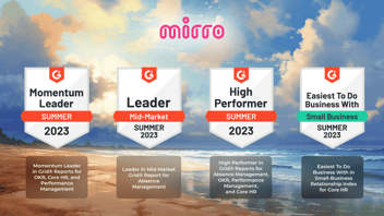 Mirro is named a Leader and a Momentum Leader in G2 Summer 2023 Reports.