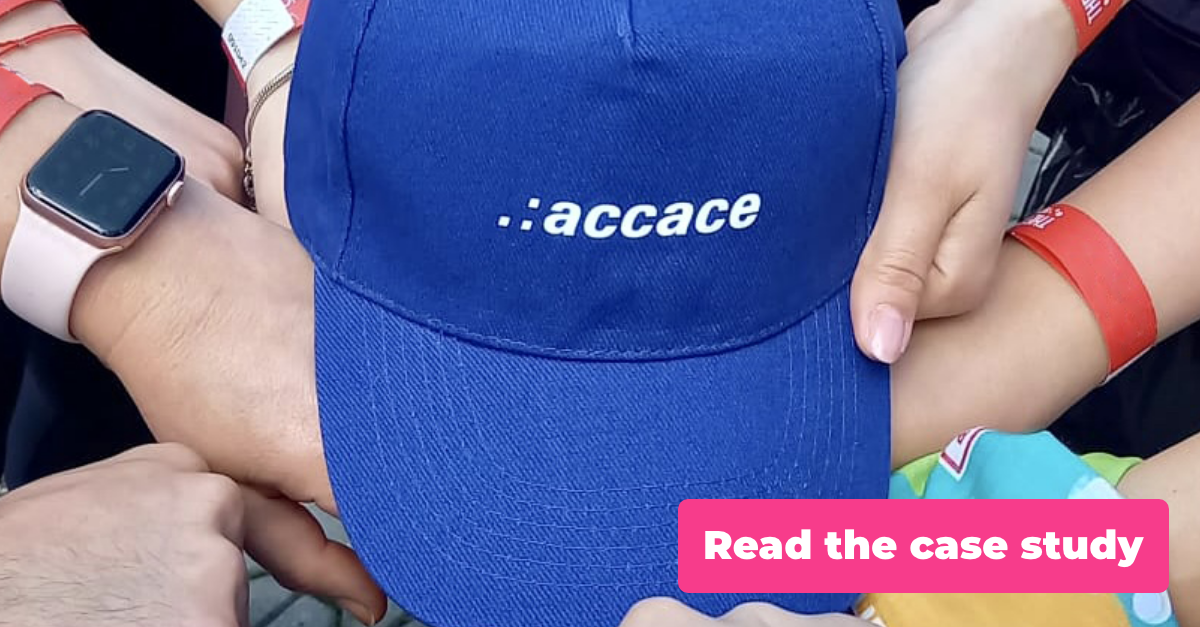 This is an image inviting visitors to read Accace's case study.