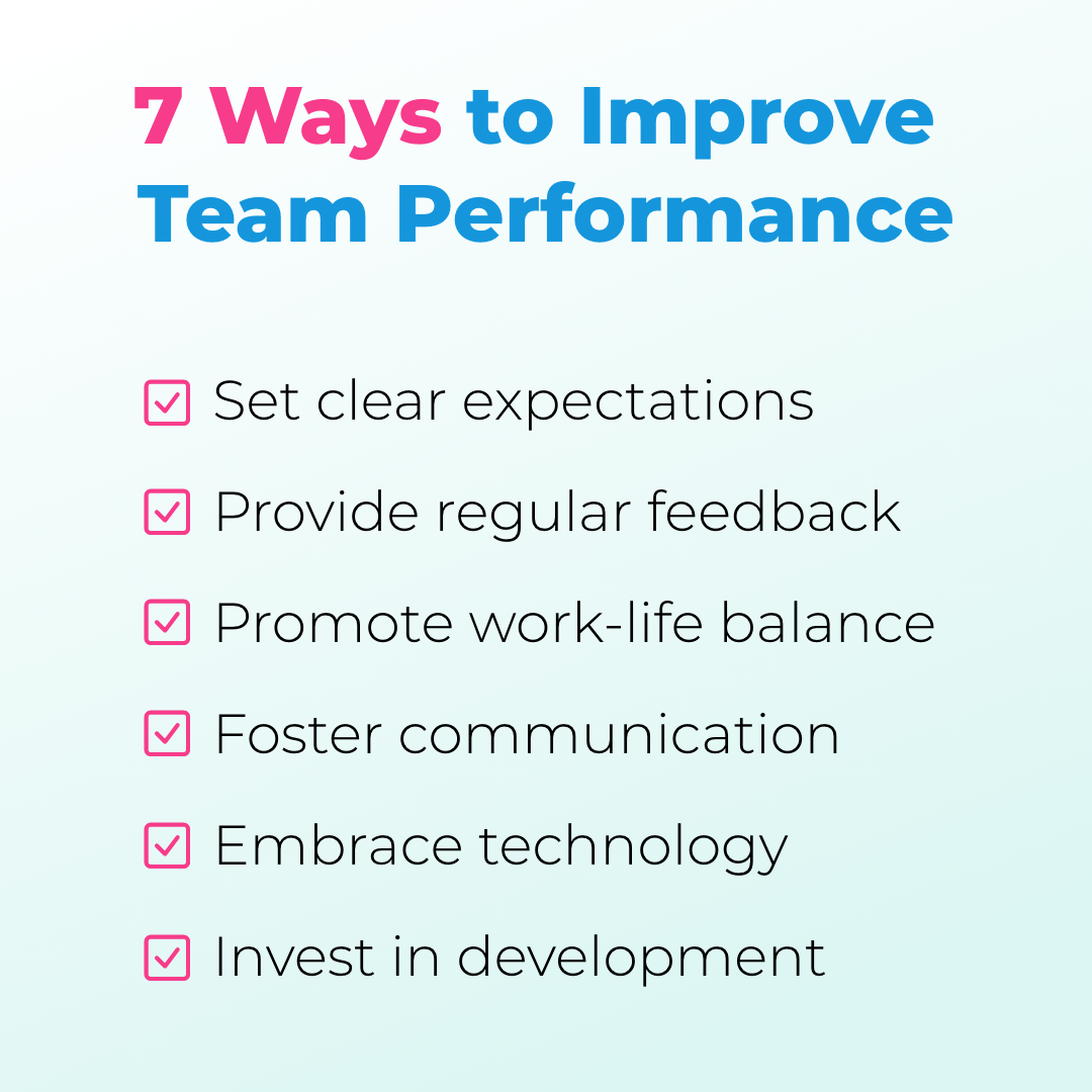 Ways to improve team performance
