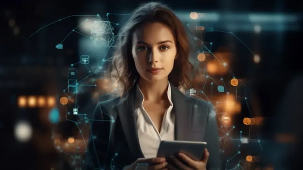 person working with a modern HR platform